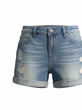 BONGO Juniors Light Blue Distressed Denim Shorts